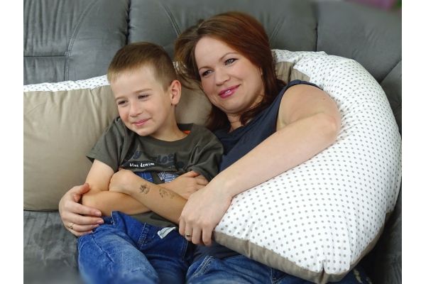 Tulící polštář BÉŽOVÝ PUNTÍK XXL, 100% bavlna obrázek 1