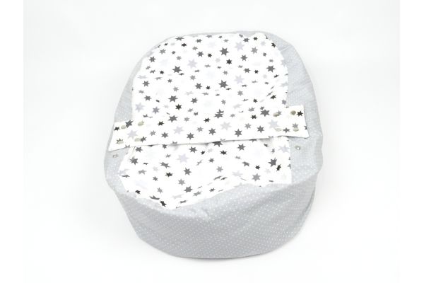 Pelíšek pro miminka, kojenecký relaxační polštář STARS 100% bavlna obrázek 2