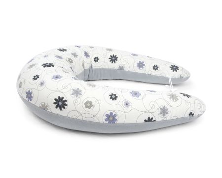 Těhotenský a kojicí polštář Maxi LOUKA ŠEDÁ colormix 205cm