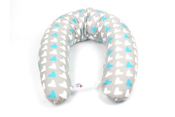 Kojicí polštář Standard SRDCE MODRÉ 100% bavlna obrázek 2