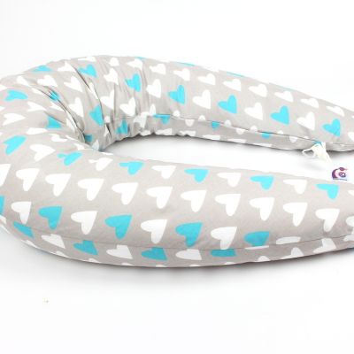 Kojicí polštář Standard SRDCE MODRÉ 100% bavlna obrázek 1844