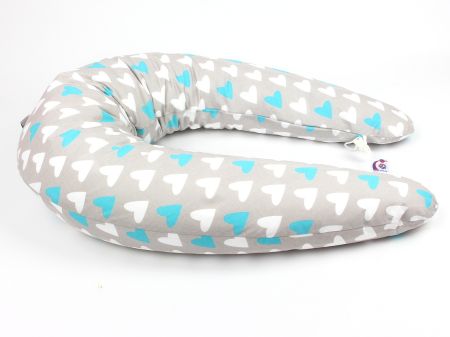 Kojicí polštář Standard SRDCE MODRÉ 100% bavlna