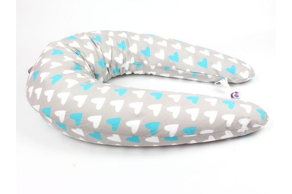 Kojicí polštář Standard SRDCE MODRÉ 100% bavlna obrázek 1