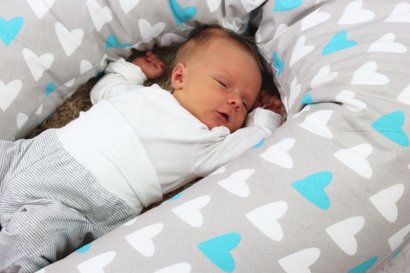 Kojicí polštář Standard SRDCE MODRÉ 100% bavlna obrázek 1845