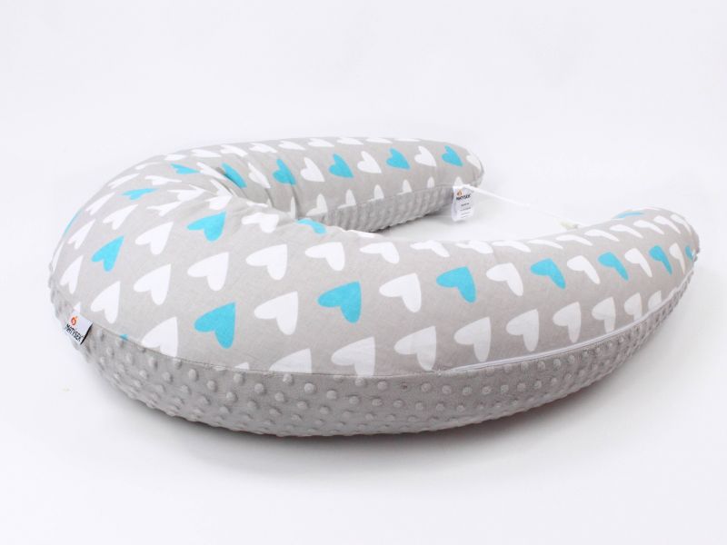 Kojicí polštář Standard SRDCE modré, colormix MINKY obrázek 1978